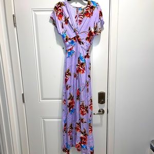 Lavender floral shortsleeve maxi dress Altar’d State